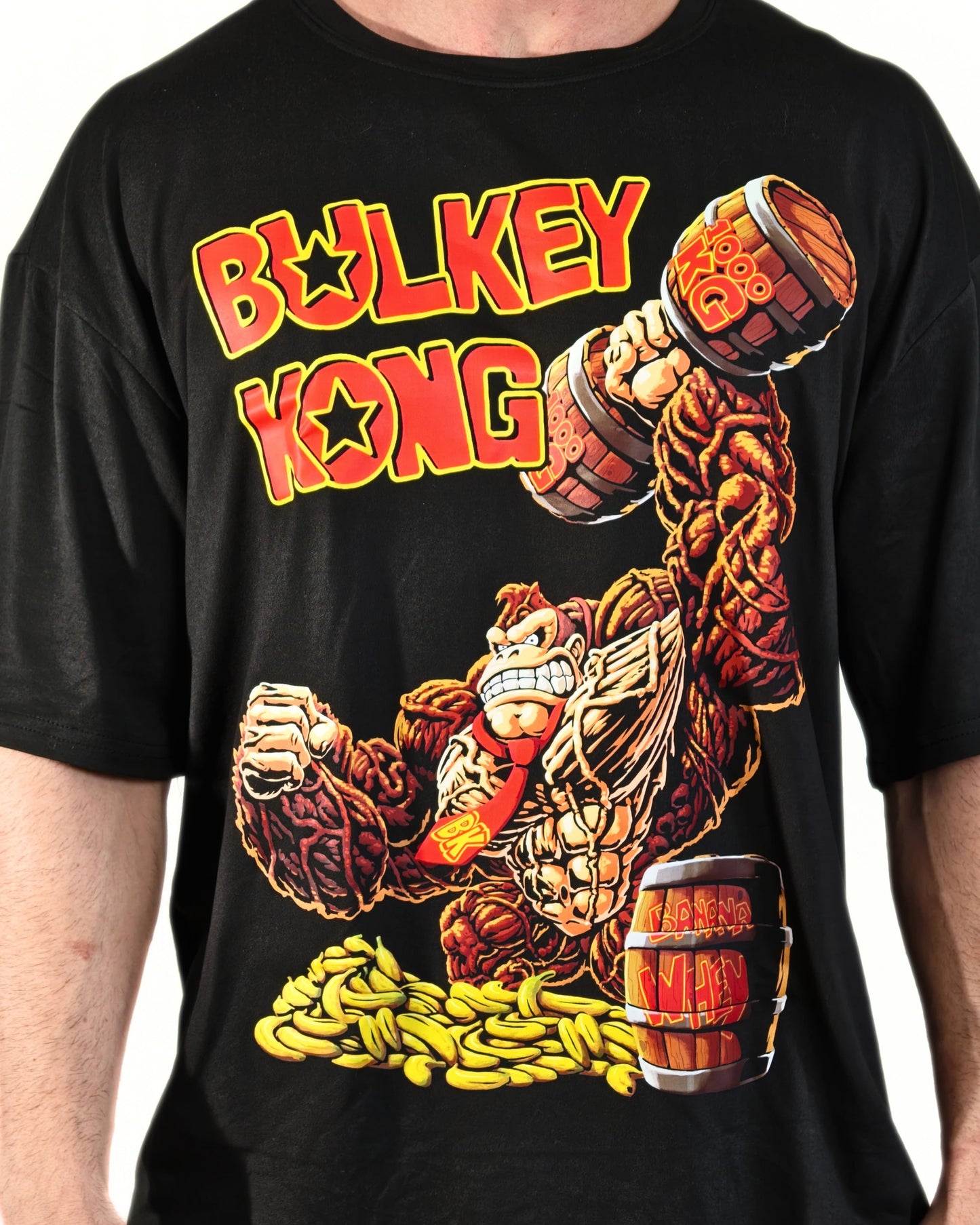 Bulkey Kong – Donkey Gains Unleashed | Oversized Bodybuilding T-Shirt
