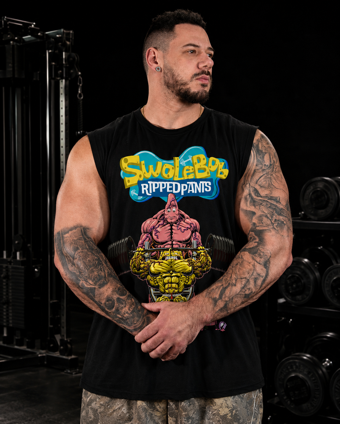 SwoleBob Ripped Pants : Oversized Tank Top