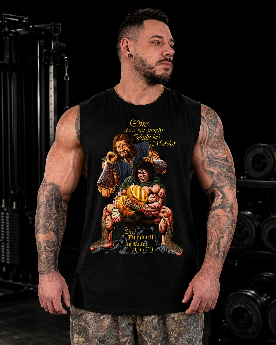One Dumbbell to Rule them All : Oversized Tank Top