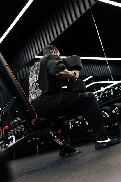 Rise of the Alpha Beast ''Monochrome'' : IFBB Pro Justin Savoie Oversize Tee