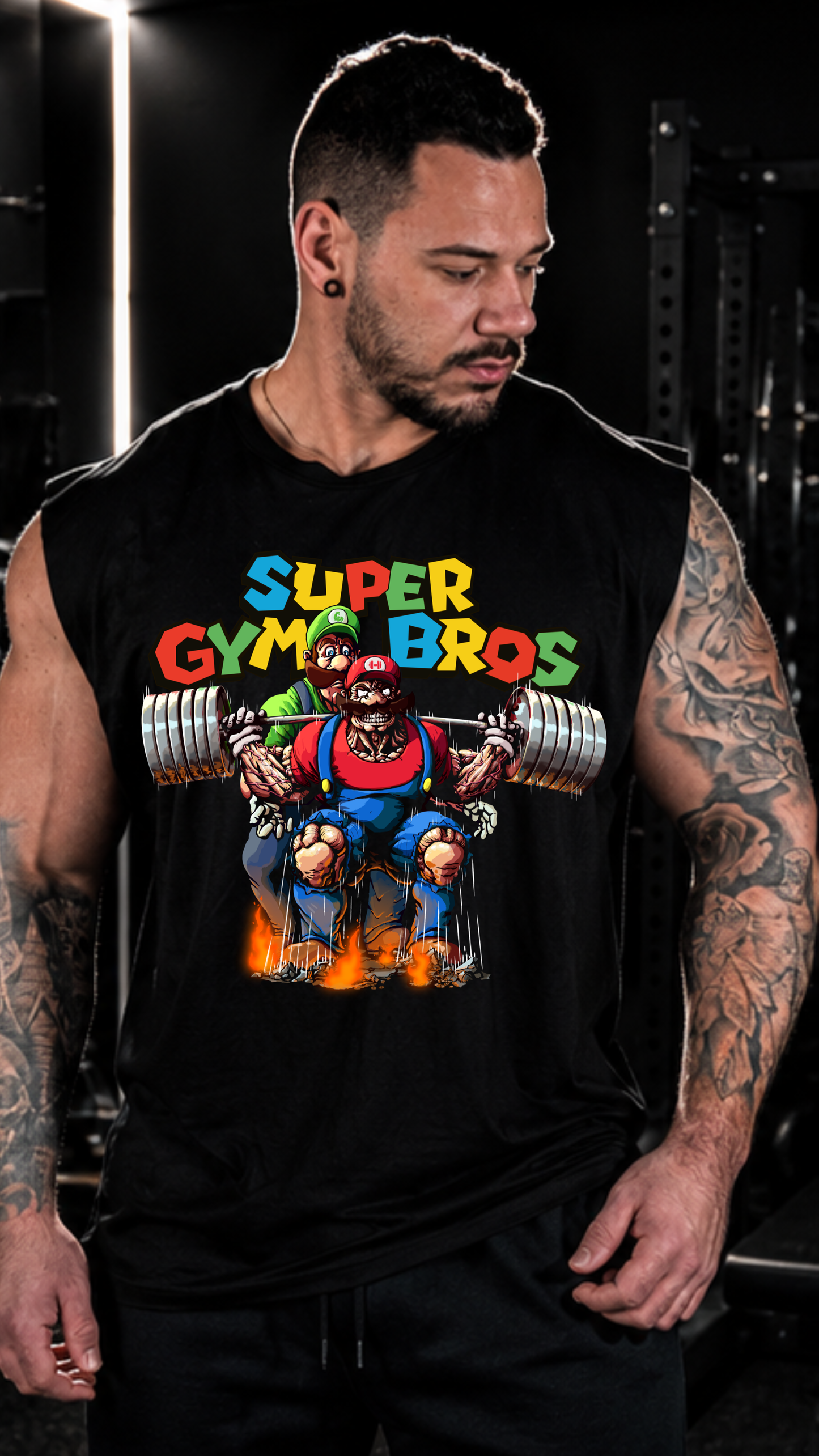 Super gym Bros : Oversized Tank Top