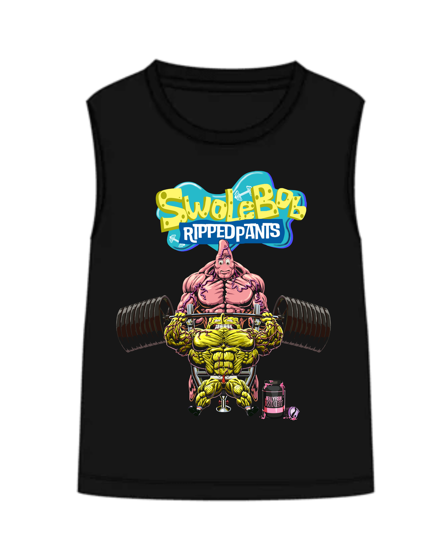 SwoleBob Ripped Pants : Oversized Tank Top