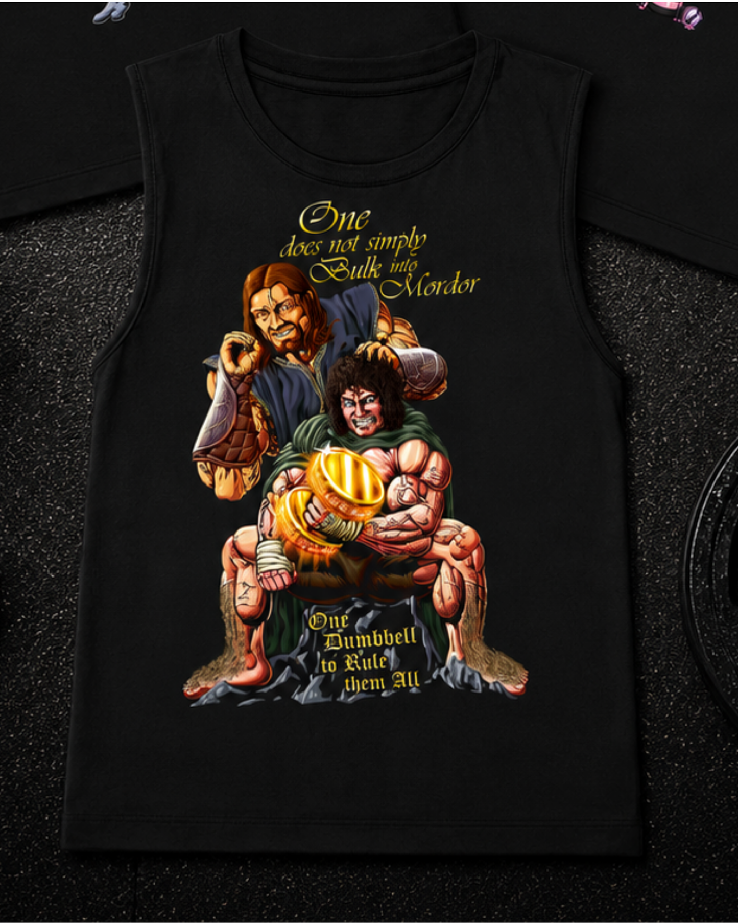 One Dumbbell to Rule them All : Oversized Tank Top